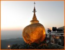 Burma - Kyaik Htiyo Mountain: Golden rock
