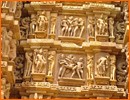 India - Uttar Pradesh: Khajurao, bas-relief details